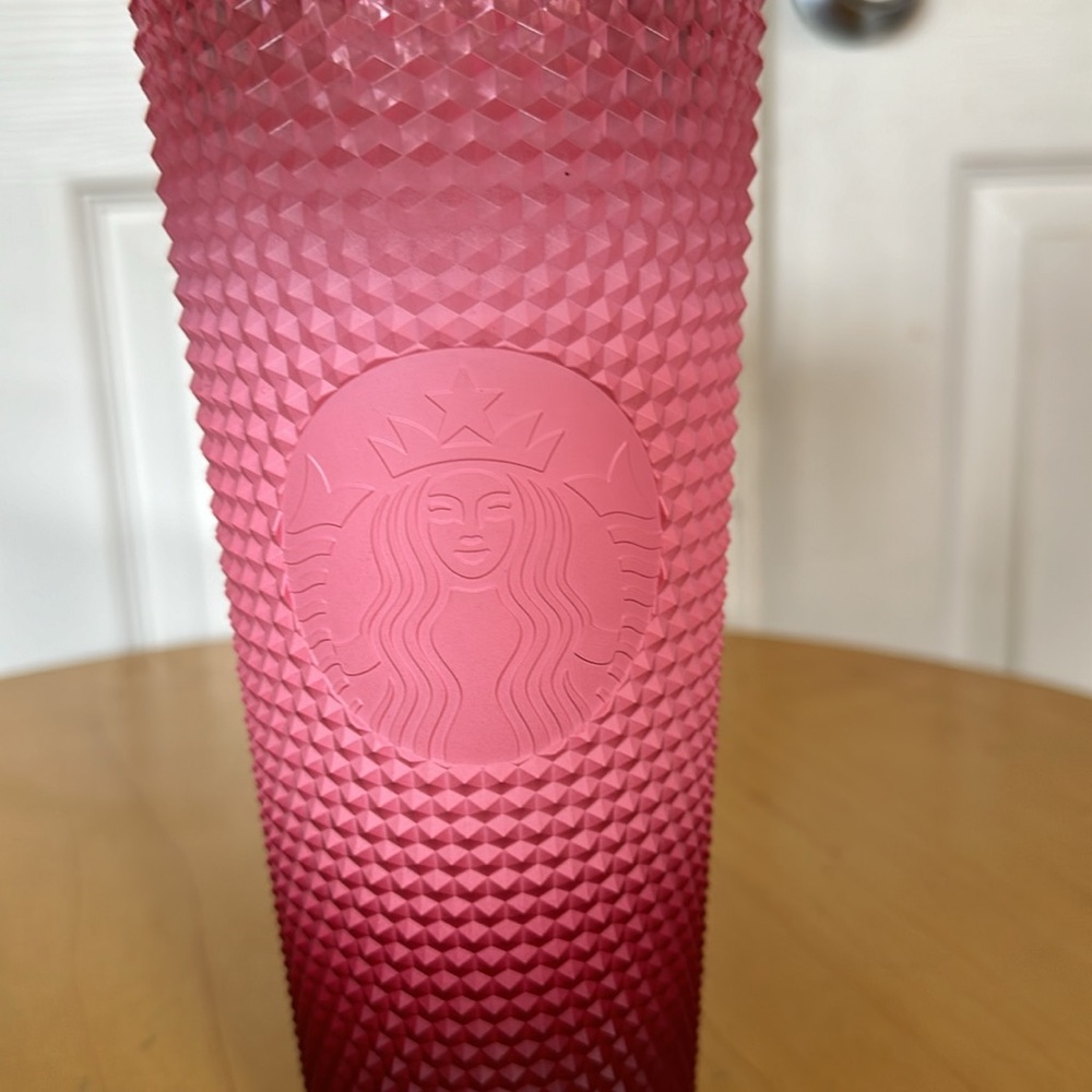Tricolor pink Starbucks cup. - Picture 2 of 6